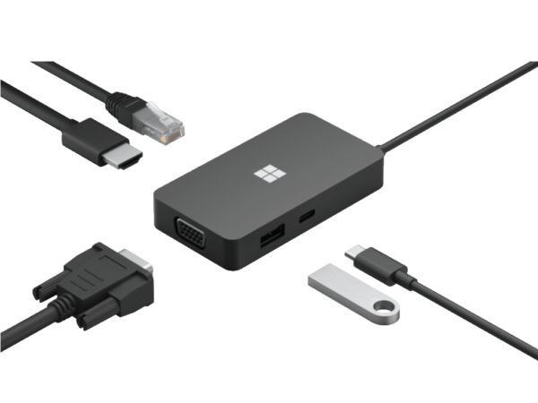 Adapter Microsoft USB-C Travel Hub USB-C3.2/USB-A/Eth/HDMI/VGA - Image 3