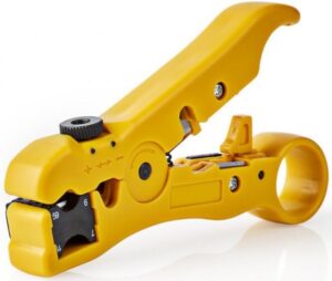 NEDIS CSGG49520YE Klesta za skidanje izolacije sa RG59, RG6, RG7 i RG11 kablova