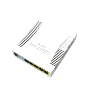 MikroTik RB260GSP, Switch, CSS106-1G-4P-1S, 5x RJ45 1000Mb/s, 1x SFP, 4x Passive PoE (55)