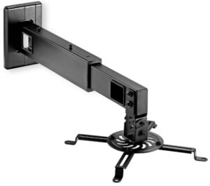 NEDIS PJWM200BK univerzalni ZIDNI drzac projektora, 15kg, rotirajuci + tilt 30°, 464-607mm