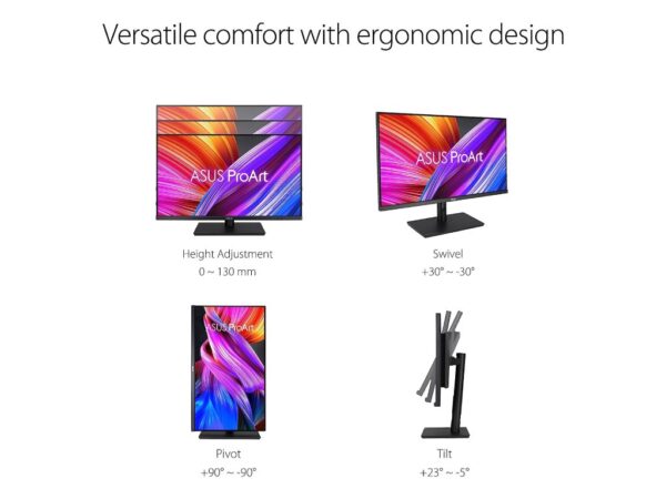 Monitor ASUS Proart PA328QV 31.5"/IPS/2560x1440/75Hz/5ms GtG/HDMI,DP,USB/pivot,visina/zvučnici/crna - Image 2
