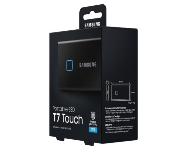 SAMSUNG Portable T7 Touch 1TB crni eksterni SSD MU-PC1T0K - Image 8