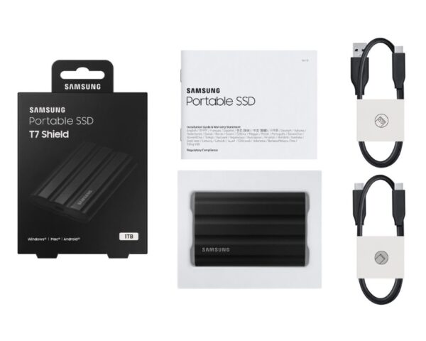 SSD Eksterni 1TB Samsung Portable T7 Shield Black USB 3.2 MU-PE1T0S/EU - Image 8