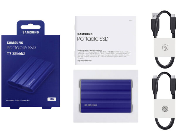 SAMSUNG Portable T7 Shield 1TB plavi eksterni SSD MU-PE1T0R - Image 6
