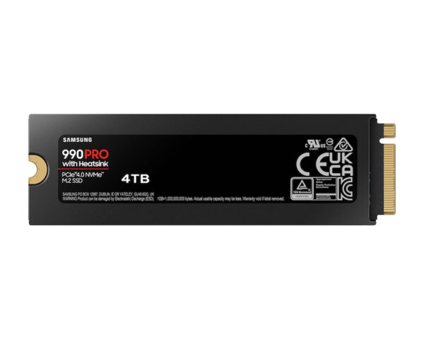 SAMSUNG 4TB M.2 NVMe  MZ-V9P4T0CW 990 Pro Series Heatsink SSD - Image 2