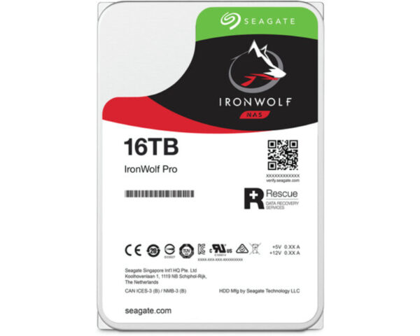 SEAGATE 16TB 3.5" SATA III 256MB 7200rpm ST16000NT001 IronWolf Pro hard disk - Image 2