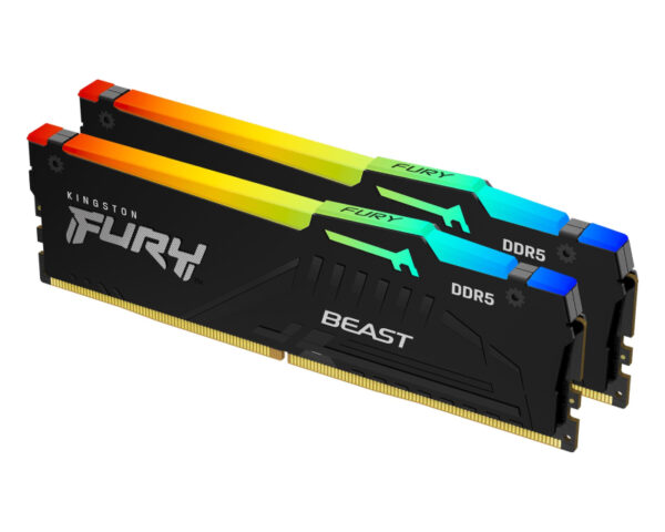 KINGSTON DIMM DDR5 64GB (2x32GB kit) 5200MT/s KF552C40BBAK2-64 Fury Beast RGB black XMP - Image 2