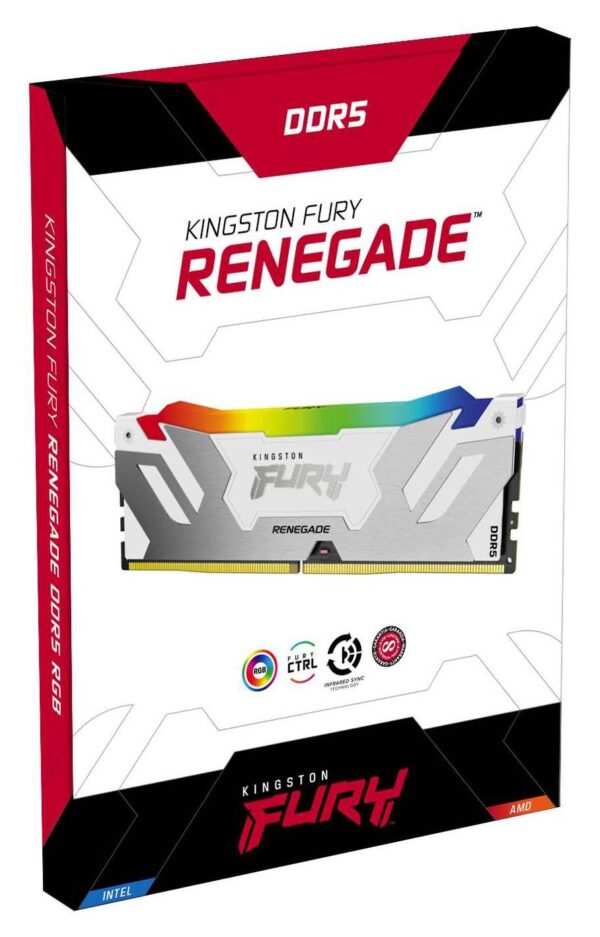 KINGSTON DIMM DDR5 32GB (2x16GB kit) 6800MT/s KF568C36RWAK2-32 FURY Renegade RGB White XMP - Image 3