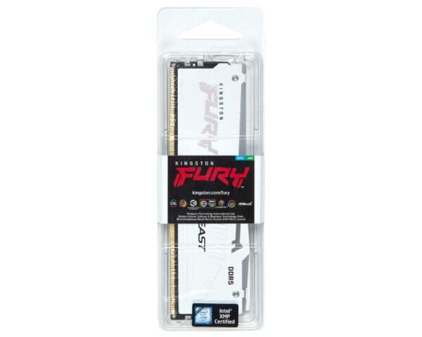 KINGSTON DIMM DDR5 32GB 6400MT/s KF564C32BWEA-32 FURY Beast White RGB EXPO - Image 3