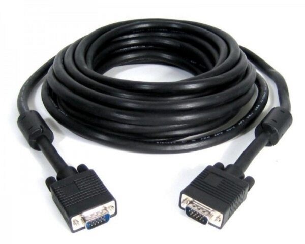 E-GREEN Kabl VGA D-sub M/M 20m HQ feritno jezgro crni