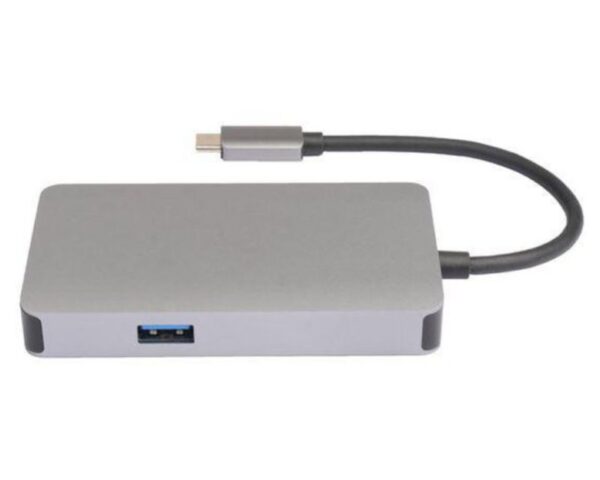 E-GREEN Adapter USB 3.1 tip C (M) - HDMI + VGA + 2xUSB 3.0 + RJ45 + tip C (F) beli - Image 2