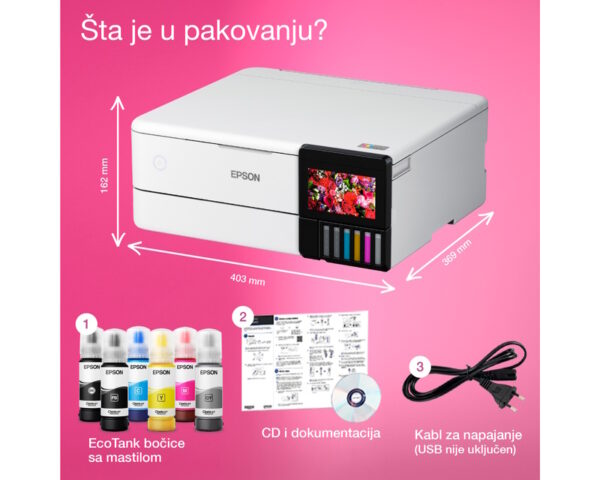 EPSON L8160 EcoTank A4 ITS (6 boja) foto multifunkcijski štampač - Image 9