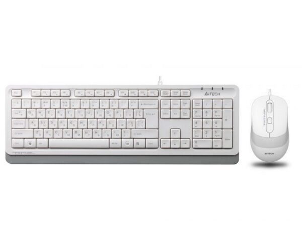 A4 TECH F1010 FSTYLER USB US bela tastatura + USB beli miš - Image 3