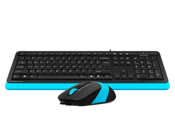 A4 TECH F1010 FSTYLER USB US plava tastatura + USB plavi miš - Image 2