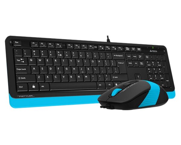 A4 TECH F1010 FSTYLER USB US plava tastatura + USB plavi miš - Image 3