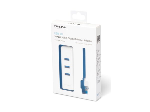 Adapter TP-LINK UE330 USB 3.0 to RJ-45 Gigabit Ethernet Network/1x LAN/3x USB 3.0 Hub - Image 2