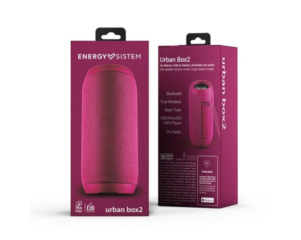 ENERGY SISTEM Urban Box 2 Magenta Bluetooth zvučnici