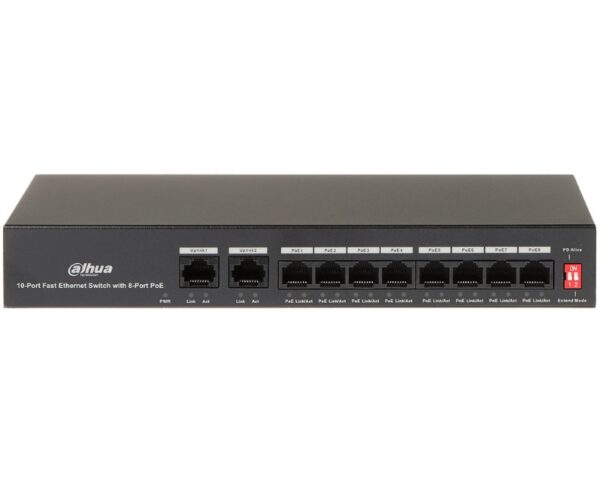 DAHUA PFS3010-8ET-65 10-Port Fast Ethernet Switch with 8-Port PoE