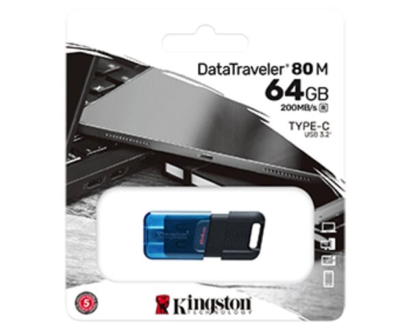 KINGSTON 64GB DataTraveler 80 M USB-C 3.2 flash DT80M/64GB - Image 3