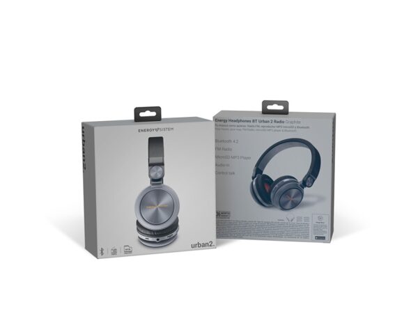 ENERGY SISTEM BT Urban 2 Radio Graphite slušalice crne - Image 5