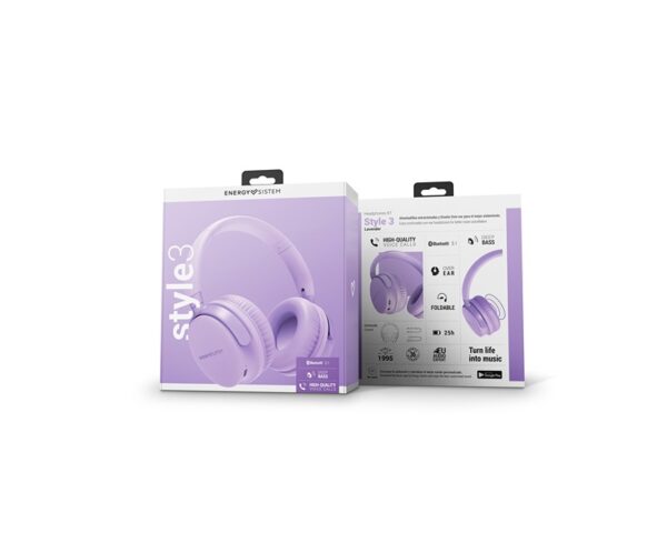 ENERGY SISTEM Style 3 Lavender bežične slušalice ljubičaste (M45305) - Image 6
