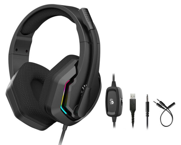 A4 TECH G260P Bloody Neon Gaming 3.5mm & USB crne slušalice - Image 4