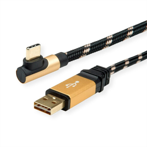 Secomp Secom Roline Gold USB2.0 Reversibile  C 90 m/m 1.8m