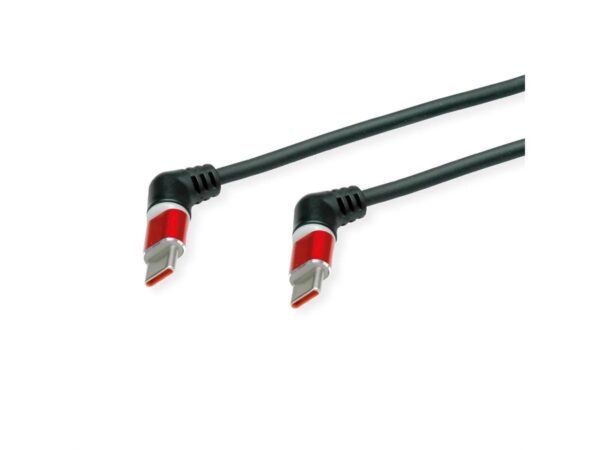 Secomp ROLINE 360° Rotation USB 2.0 Cable, C - C, M/M, 60W, Red Black, 2 m