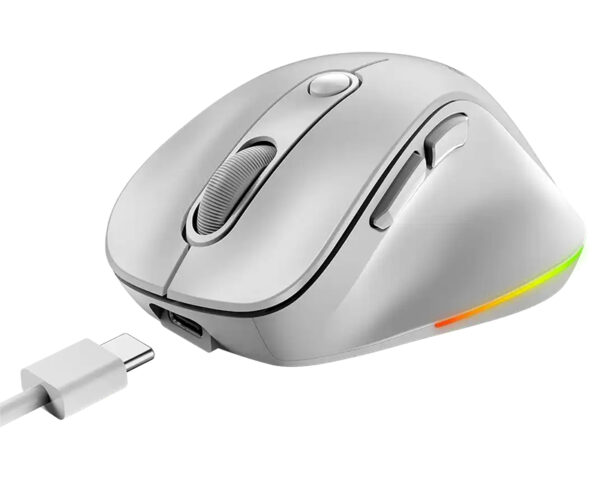 GENIUS Ergo 9000S Pro Pearl White USB Bežični beli miš - Image 3
