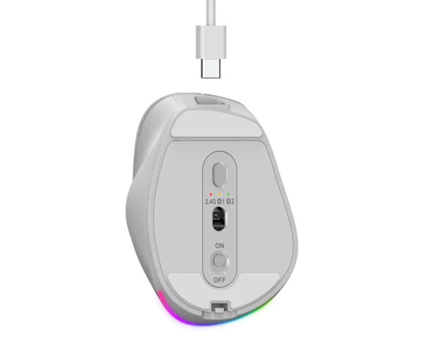 GENIUS Ergo 9000S Pro Pearl White USB Bežični beli miš - Image 4