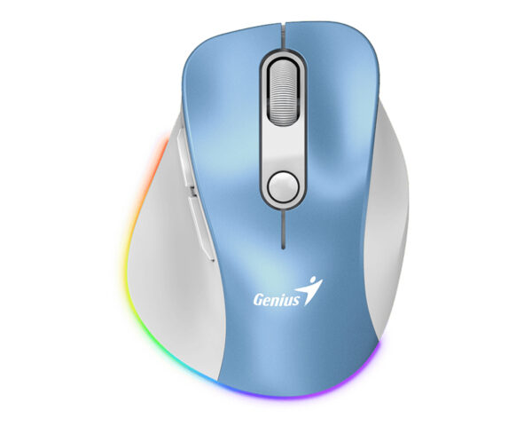 GENIUS Ergo 9000S Pro Light Blue USB Bežični plavi miš - Image 5