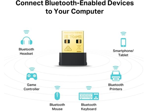 Bežicni adapter TP-LINK Archer T2UB Nano/BT 4.2+Wless AC600/433Mbps/150Mbps - Image 2