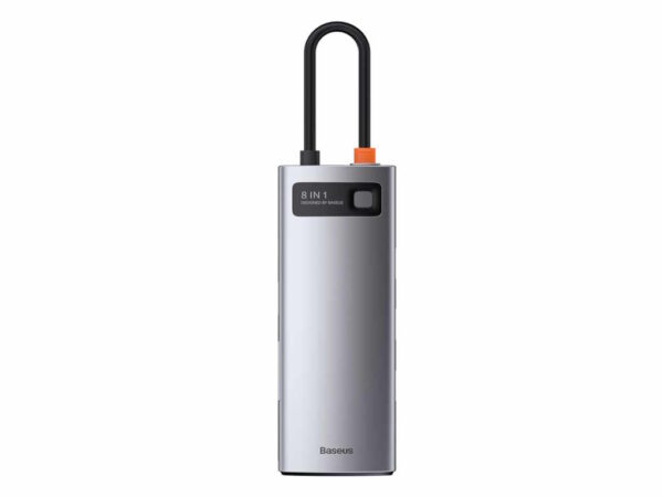 Prikljucna stanica BASEUS 8 u 1/Multifunkcionalna/Type-C to HDMI+USB 3.0+PD+RJ45+SD/TF/siva - Image 2