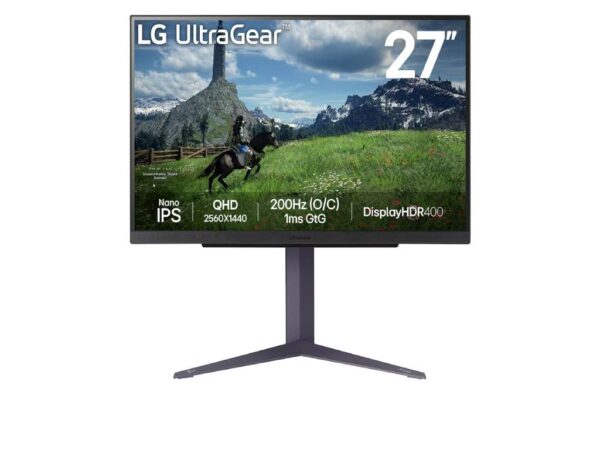 Monitor LG UltraGear 27GS85Q-B 27"/IPS/2560x1440/200Hz/1ms GtG/HDMIx2,DP,USB/Gsync,freesync/Pivot - Image 7