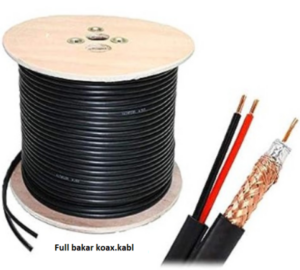 GEMBIRD KABL-COAX-RG59+2x0.75 BC/PVC/300M CCTV Bakarni Koaksialni kabl sa napojnim kablom2x0,75mm black 300m