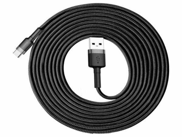 Kabl BASEUS Cafule/USB to Type-C/3m/sivo-crna