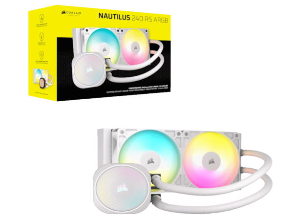 Kuler za CPU CORSAIR NAUTILUS 240 RS/ARGB/240mm/dual fan/vodeno hladenje/bela - Image 11