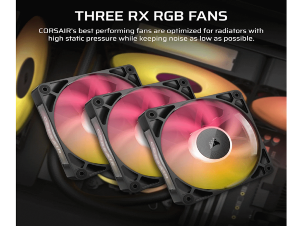 Kuler za CPU CORSAIR iCUE LINK TITAN 360 RX/RGB/AIO/360mm/triple fan/vodeno hladenje/crna