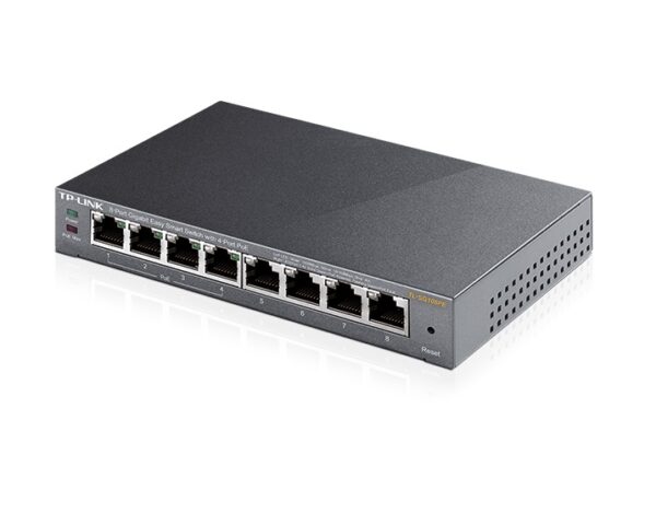 Switch TP-LINK TL-SG108PE Gigabit/8xRJ45/10/100/1000Mbps/eSmart/4xPoE/Desktop metalno  kućište - Image 2