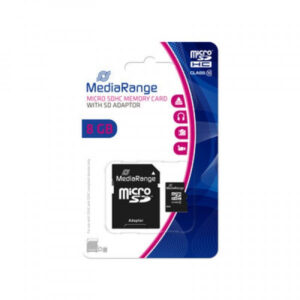 MEDIARANGE 8GB MICRO SDHC+ADPTER/C10