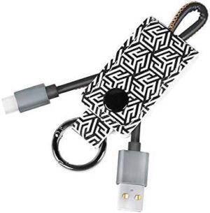 Logilink USB 2.0 Type C cable privezak, C/M na USB - A/M, bela / crna