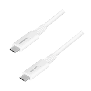 Logilink USB 4 Gen 3x2 Type C cable, C/M na USB - C/M, E mark, PD, 8K, bela