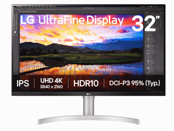Monitor LG 32UN650K-W 31.5"/IPS/3840x2160/60Hz/5ms GtG/HDMIx2,DP/VESA/visina/zvucnici/srebrna - Image 2