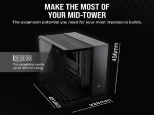Kucište CORSAIR 6500X Mid-Tower/dve komore/kaljeno staklo/bez napajanja/crna/obsidijan aluminijum