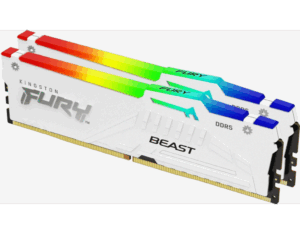 Memorija KINGSTON 32GB(2x16GB)/DIMM/DDR5/5600MHz/CL40/FURY Beast RGB/bela