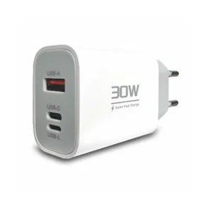 BAVIN Bavitel punjač 30W Usb A/Type C/IOS + kabl Type C/Lightning bela  KeKe-PD004
