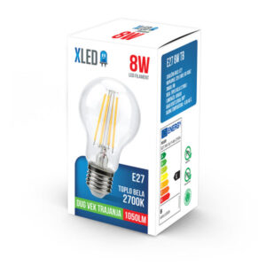 Xled  E27 8W SL-F-A8-2700K Filament Sijalica 2700K,220V,1050Lm,Toplo Bela