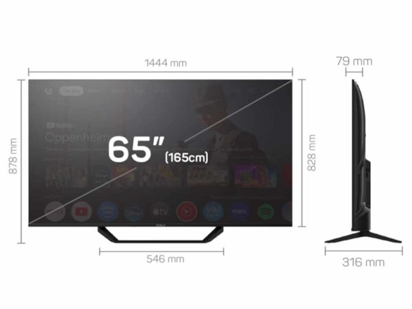 Televizor TESLA 65E655BUS/D-LED/65"/UHD/Smart/Google TV/crna