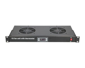 MAXPRO LINE Ventilacioni panel-polica, dva ventilatora i termostat, 1U