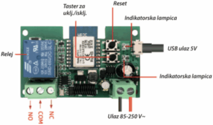SMART prekidac, 1x beznaponski relej, WIFI+ RF